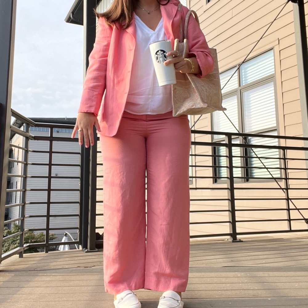 Coral Vintage Pantsuit Set